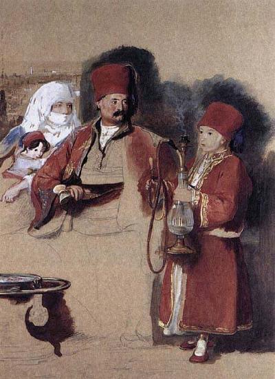 Sir David Wilkie Sotiri, Dragoman of Mr Colquhoun oil painting image